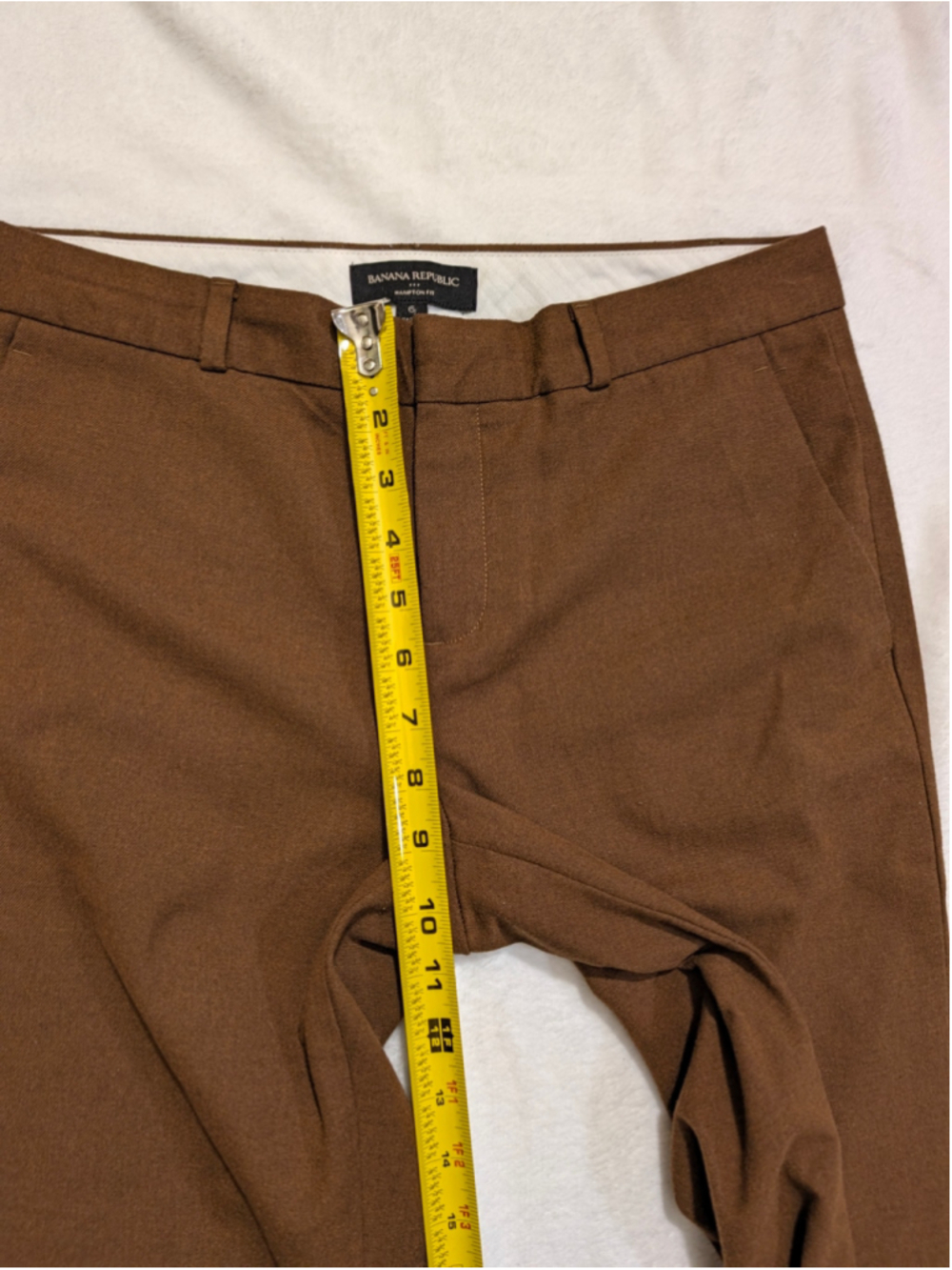 Banana Republic Hampton Fit Trousers Brown Size 6 ankle - Picture 10 of 11
